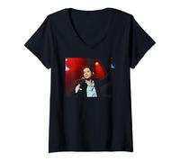 Femme Tournée Mondiale 1997 de Michael Hutchence INXS Elegantly Wasted Era T-Shirt avec Col en V