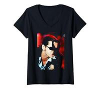 Femme Tournée Mondiale 1997 de Michael Hutchence Live Elegantly Wasted World Tour d'INXS T-Shirt avec Col en V