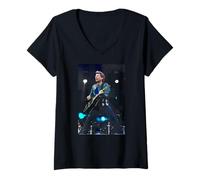Femme Tournée Mondiale de Bon Jovi Because We Can en Direct d'Andy Willsher T-Shirt avec Col en V