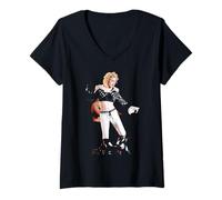 Femme Tournée Mondiale de Madonna Blonde Ambition en Direct à Wembley 1990 T-Shirt avec Col en V