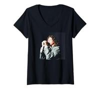 Femme Tournée Mondiale de Michael Hutchence X Factor d'INXS Live 1990 T-Shirt avec Col en V