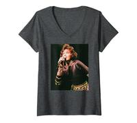 Femme Tournée Mondiale de Whitney Houston Live The Bodyguard 1993 T-Shirt avec Col en V
