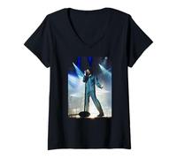 Femme Tournée Mondiale INXS Michael Hutchence X Factor 1990 T-Shirt avec Col en V
