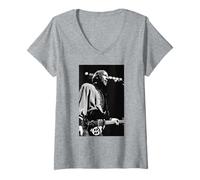 Femme Tournée Mondiale « One for All » des Bee Gees Maurice Gibb 1989 T-Shirt avec Col en V