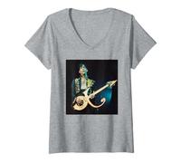 Femme Tournée Prince Gold Ultimate Live Experience 1995 T-Shirt avec Col en V