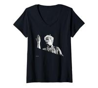 Femme Tournée Serious Moonlight de David Bowie en Direct par Virginia Turbett T-Shirt avec Col en V