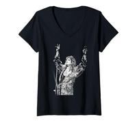 Femme Tournée solo d'Ozzy Osbourne avec Ultimate Sin Black Sabbath T-Shirt avec Col en V