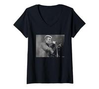 Femme Tournée sonore et visuelle de David Bowie en Direct par David Corio T-Shirt avec Col en V