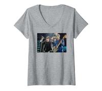 Femme Tournée télévisée de U2 Live Bono et Adam Clayton au Zoo 1993 T-Shirt avec Col en V