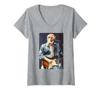 Femme Tournée Waking Up The World de Bryan Adams en Direct en 1992 T-Shirt avec Col en V