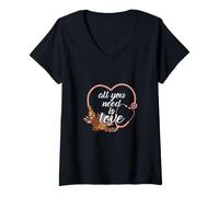Femme Tout ce Dont Vous Avez Besoin, C'est d'aimer Une infirmière en stéthoscope T-Shirt avec Col en V