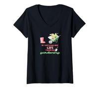 Femme Tout ce Que Je Dois Savoir sur Le Jardinage de Vie pour Les jardiniers T-Shirt avec Col en V