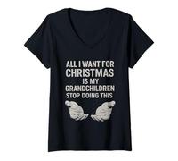 Femme Tout Ce Que Je Veux pour Noël, C'est Le Noël De Mes T-Shirt avec Col en V