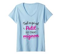 Femme Tout ce Qui est Petit est Mignon T-Shirt avec Col en V