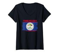 Femme Tout Droit sorti du Belize T-Shirt avec Col en V