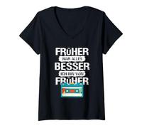 Femme Tout était mieux - Je suis du passé T-Shirt avec Col en V