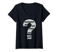 Femme Tout va Bien Faites Confiance à Votre Gouvernement caviardé Question T-Shirt avec Col en V