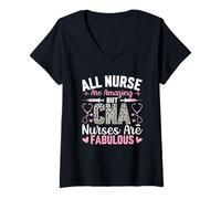 Femme Toutes Les infirmières sont Incroyables, mais Les infirmières de l'AIIC sont Fabuleuses T-Shirt avec Col en V
