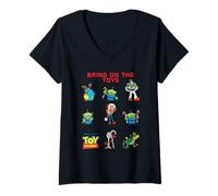 Femme Toy Story Bring On Toys Noël T-Shirt avec Col en V