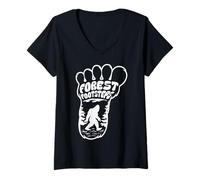 Femme Traces de la forêt T-Shirt avec Col en V