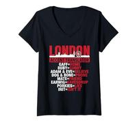 Femme Traducteur d'accent de Londres drôle T-Shirt avec Col en V