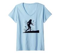 Femme Trail Runner Colorsplash Cross Run Mountain Runner T-Shirt avec Col en V