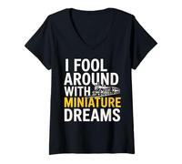 Femme Train miniature Rêves drôles Hobby Collectors T-Shirt avec Col en V