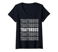 Femme Traître T-Shirt avec Col en V