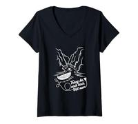 Femme Tràng an, Ninh Bình, Souvenir d'art en Forme de cœur Signature du Vietnam T-Shirt avec Col en V