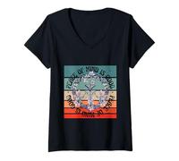 Femme Tranquillité d'esprit Sérénité Tranquillité Bien Mental dans T-Shirt avec Col en V