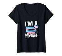 Femme Trans Pride I'm A Mixtape pour Les partisans de l'identité LGBTQ+ T-Shirt avec Col en V