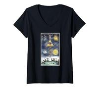 Femme Transformation spirituelle du Grand Travail alchimique T-Shirt avec Col en V