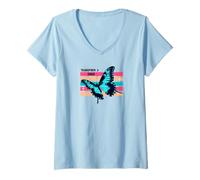 Femme Transformer et Monter en flèche T-Shirt avec Col en V