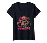 Femme Transformers Evergreen Made in The 80's Optimus Prime T-Shirt avec Col en V