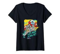 Femme Transformers Lets Rock N Roll Out T-Shirt avec Col en V