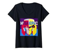 Femme Transformers Mega T-Shirt avec Col en V