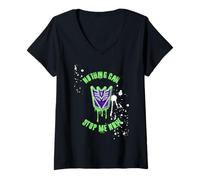 Femme Transformers Nothing Can Stop Me Now T-Shirt avec Col en V