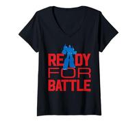 Femme Transformers Ready for Battle T-Shirt avec Col en V