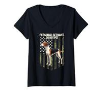 Femme Treeing Walker Coonhound, amoureux des chiots, serviteur Coon Hound T-Shirt avec Col en V