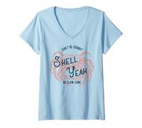 Femme Trendy Apparel Don't Be Crabby Shell Yeah Be Claw-Some T-Shirt avec Col en V