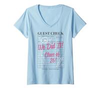 Femme Trendy Apparel Graduation We Did It Class of 26! Guest Check T-Shirt avec Col en V