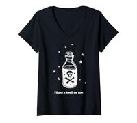 Femme Trendy Apparel Halloween I'll Put a Spell on You Potion T-Shirt avec Col en V