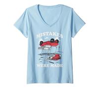 Femme Trendy Apparel Mistakes Were Made Upside Down Golf Cart T-Shirt avec Col en V