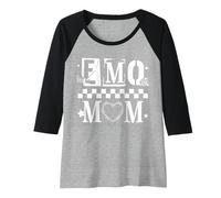 Femme Trendy Apparel Mother's Day Emo Mom Alternative Stencil Font Manche Raglan