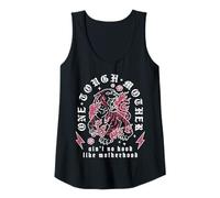 Femme Trendy Apparel Mother's Day One Tough Mother Tiger & Flames Débardeur