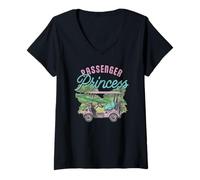 Femme Trendy Apparel Passenger Princess Watercolor Portrait T-Shirt avec Col en V