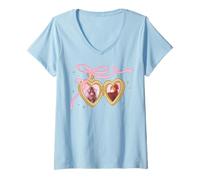 Femme Trendy Apparel Punch The Monkey & His Plushy Picture Locket T-Shirt avec Col en V