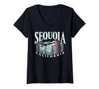 Femme Trendy Apparel Sequoia California National Park Tree Scenery T-Shirt avec Col en V