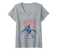 Femme Trendy Apparel Winter Games Ottawa Canada Est.1920 Hocky T-Shirt avec Col en V