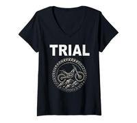 Femme Trial Extreme Acrobatic Motorsport Trials Riders T-Shirt avec Col en V